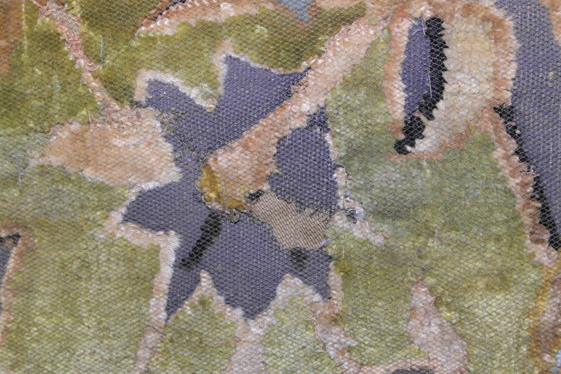 restauro di un tappeto polonaise